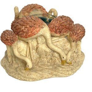 Circle of True Friends Pink Flamingo Friendship Votive Tea Candle Holder Resin